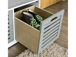 SoBuy Organizador de Sapatos Prateleira para Armazenamento em Cor de Madeira