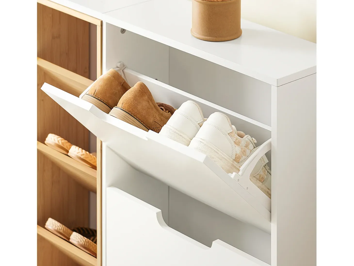 SoBuy Organizador de Sapatos Prateleira para Armazenamento Branco 183cm