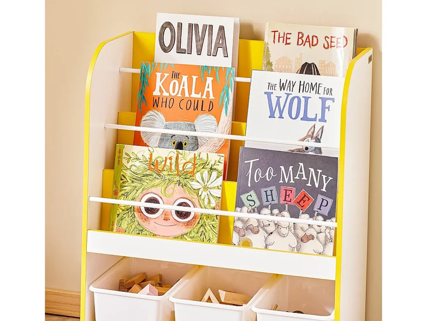 SoBuy Prateleira Infantil, Tronco de Brinquedos para Quarto, Biblioteca