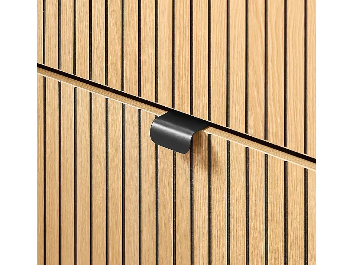 SoBuy Sapateira fina economizadora de espaço com 2 portas rebatíveis para 8 pares de sapatos design moderno em mármore preto e madeira clara fixação anti-inclinação
