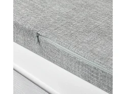 SoBuy Sapateira Fina Economizadora de Espaço com Banco Efeito Madeira Envelhecida Branco 75x24x51cm