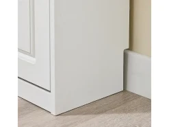 SoBuy Sapateira Fina Economizadora de Espaço com 2 Portas Dobráveis para Entrada Corredor ou Quarto Efeito Madeira Envelhecida Branca 54x24x82cm
