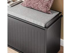 SoBuy Sapateira Fino Madeira 8-10 Pares 158kg Carga Preta 100x26x46cm
