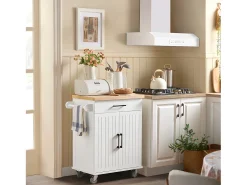 SoBuy, sobremesas, sobremesa, rodinhas de cozinha, FKW119-WN