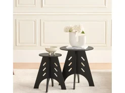 SoBuy, sofá mesa lateral, Prato com rodas, móvel de telefone, HFBT01-K-SCH