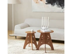 SoBuy, sofá mesa lateral, Prato com rodas, móvel de telefone, HFBT01-BR