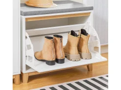 SoBuy, suporte para sapatos de entrada, suporte para sapatos, prateleira de sapatos estreita, FSR190-WN