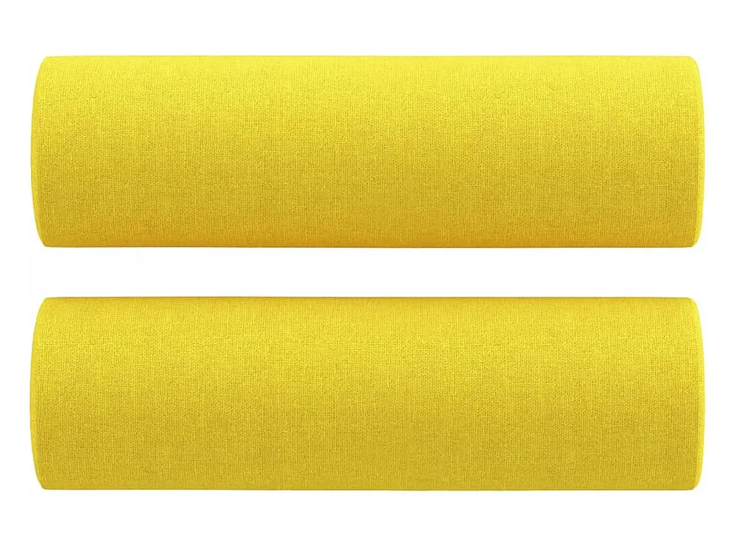 Sofá 2 lug. + almofadas decorativas 120 cm tecido amarelo-claro PT355277