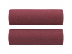 Sofá 2 lug. + almofadas decorativas 120cm tecido vermelho tinto PT536951