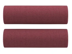 Sofá 2 lug. + almofadas decorativas 140cm tecido vermelho tinto PT677488