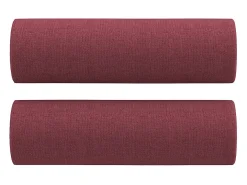 Sofá 2 lug. + almofadas decorativas 140cm tecido vermelho tinto