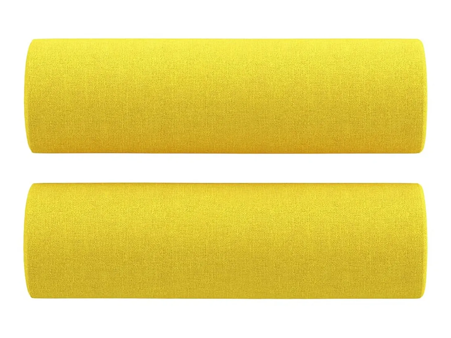 Sofá 2 lug. + almofadas decorativas 140 cm tecido amarelo-claro PT487712