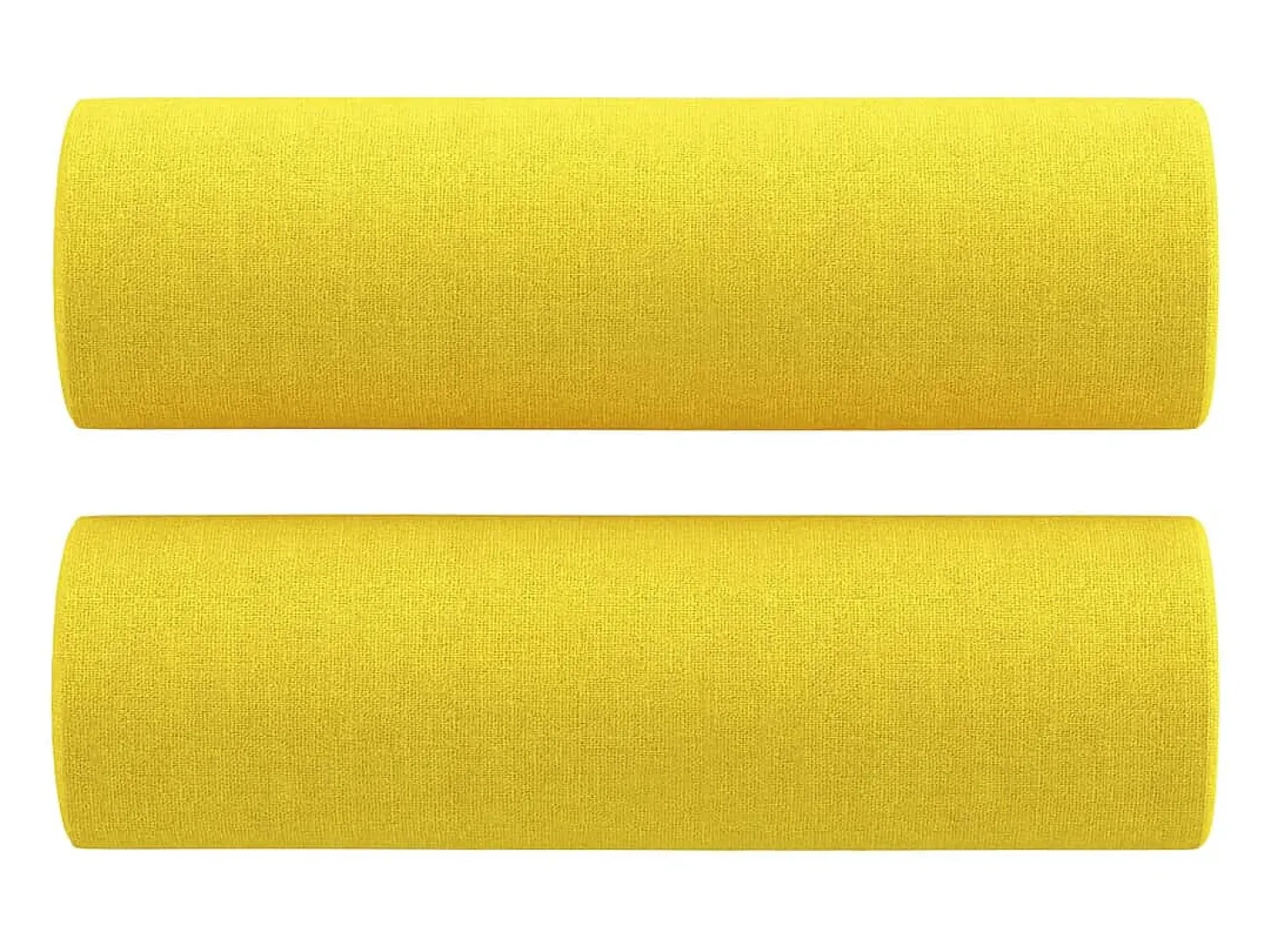 Sofá 2 lug. + almofadas decorativas 140 cm tecido amarelo-claro PT561248
