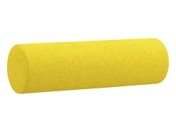 Sofá 2 lug. + almofadas decorativas 140 cm tecido amarelo-claro
