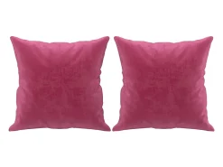 Sofá 2 lug. + almofadas decorativas 120cm veludo vermelho tinto PT331321