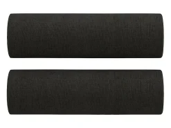 Sofá 2 lugares + almofadas decorativas 140 cm tecido preto