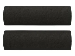 Sofá 2 lugares + almofadas decorativas 140 cm tecido preto