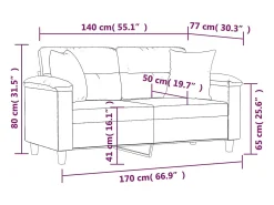 Sofá 2 lugares + almofadas decorativas 140cm couro artif. cinza