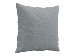 Sofá 3 lugares + almofadas decorativas 180cm tecido cinza-claro