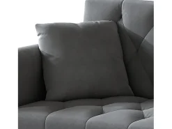 Sofá 2 lugares - com função relax - três posições de inclinação ajustáveis - porta-copos incluído - cinza