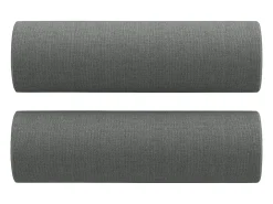 Sofá 2 lugares +almofadas decorativas 140cm tecido cinza-escuro