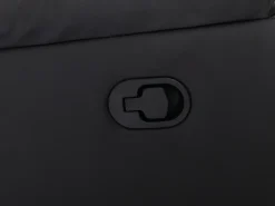 Sofá 3 lugares articulado em microfibra e pele sintética cinzento e preto BRODY