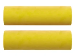 Sofá 2 lugares c/ almofadas decorativas 120 cm veludo amarelo PT849242