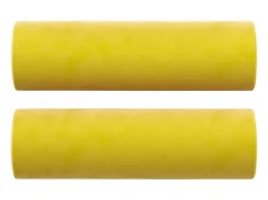 Sofá 2 lugares c/ almofadas decorativas 140 cm veludo amarelo PT904906