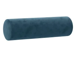 Sofá 2 lugares c/ almofadas decorativas 120 cm veludo azul