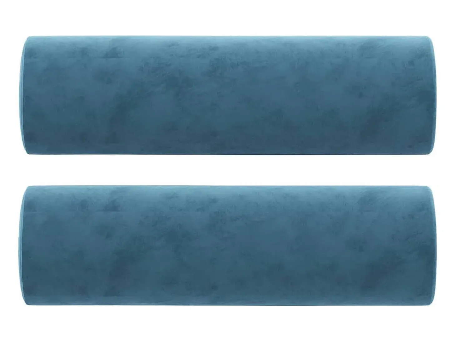Sofá 2 lugares c/ almofadas decorativas 120 cm veludo azul