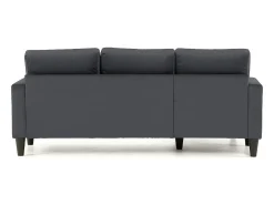 Sofá 3 lugares Cinzento Escuro avec chaise longue reversível lado direito/esquerdoche (226 x 140 x 85 cm) - FOX