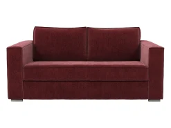 Sofá 4 lugares conversível abertura rápida tecido chenille bordô área de dormir 160cm - 18cm LORETO