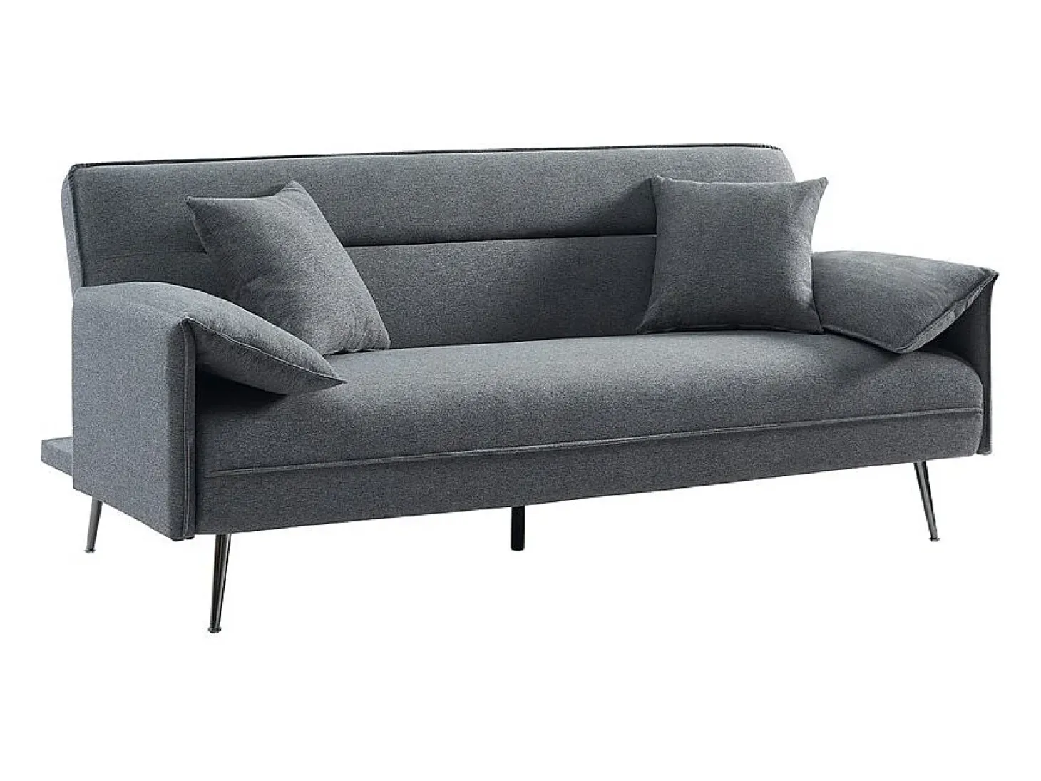 Sofá 3 lugares conversível cinza coleção SILAS