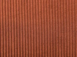 Sofá 3 lugares conversível em veludo cotelê terracota FINORO