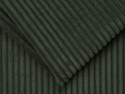 Sofá 4 lugares convert. abert. rápida veludo canelado verde 160 cm e colchão 14 cm CALITO