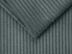 Sofá 3 lugares convert. abert. rápida veludo canelado cinza 140cm e 22cm CALITO