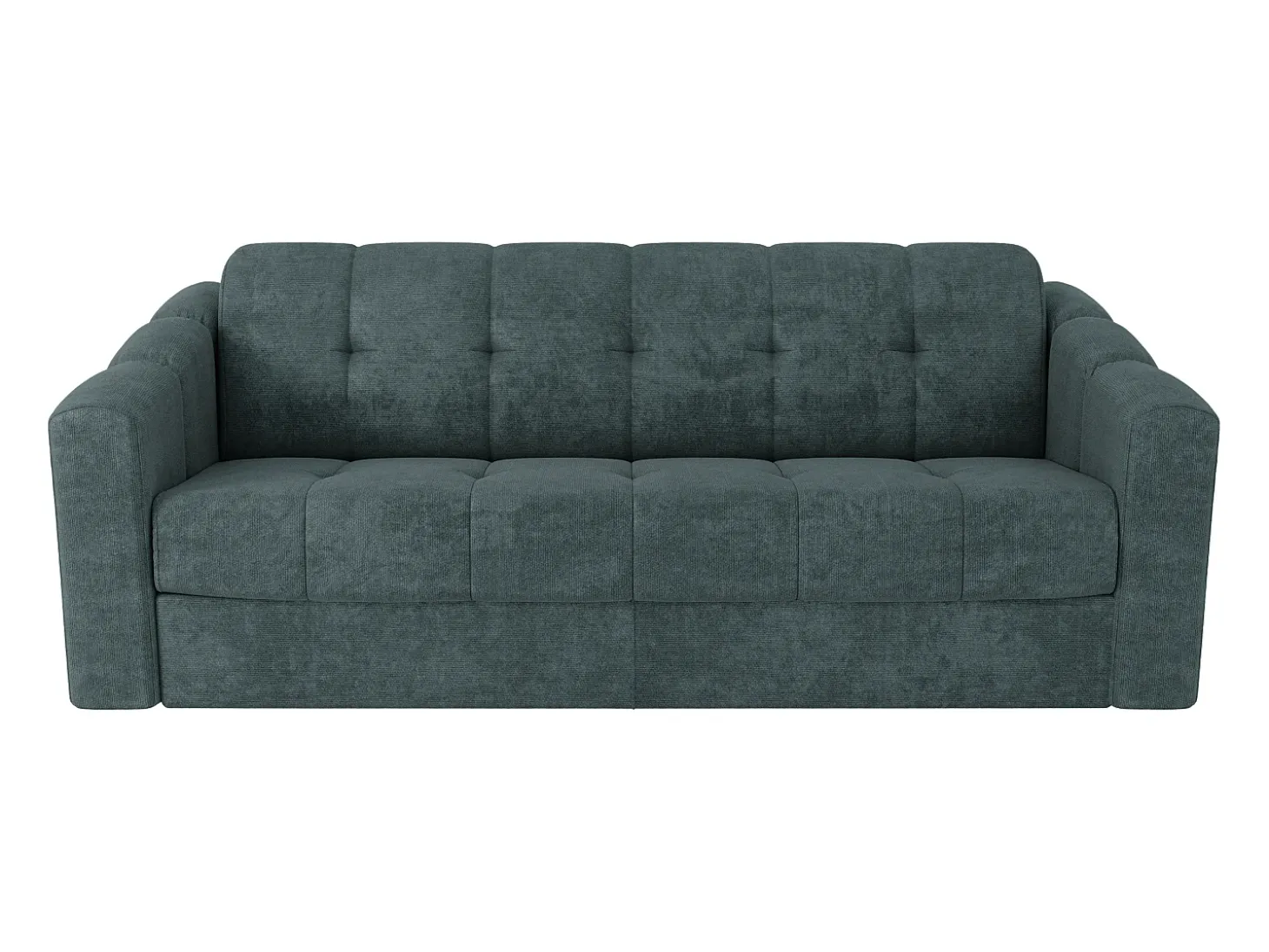 Sofá 4 lugares convertível abertura rápida tecido texturizado azul pato 160 cm Colchão 18 cm DARIELO