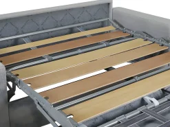 Sofá 2 lugares convertível de abertura rápida em tecido antracite - Colchão de 14 cm - CALITO