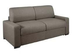 Sofá 3 lugares convertível de abertura rápida em tecido antracite - Colchão de 16 cm - CALITO