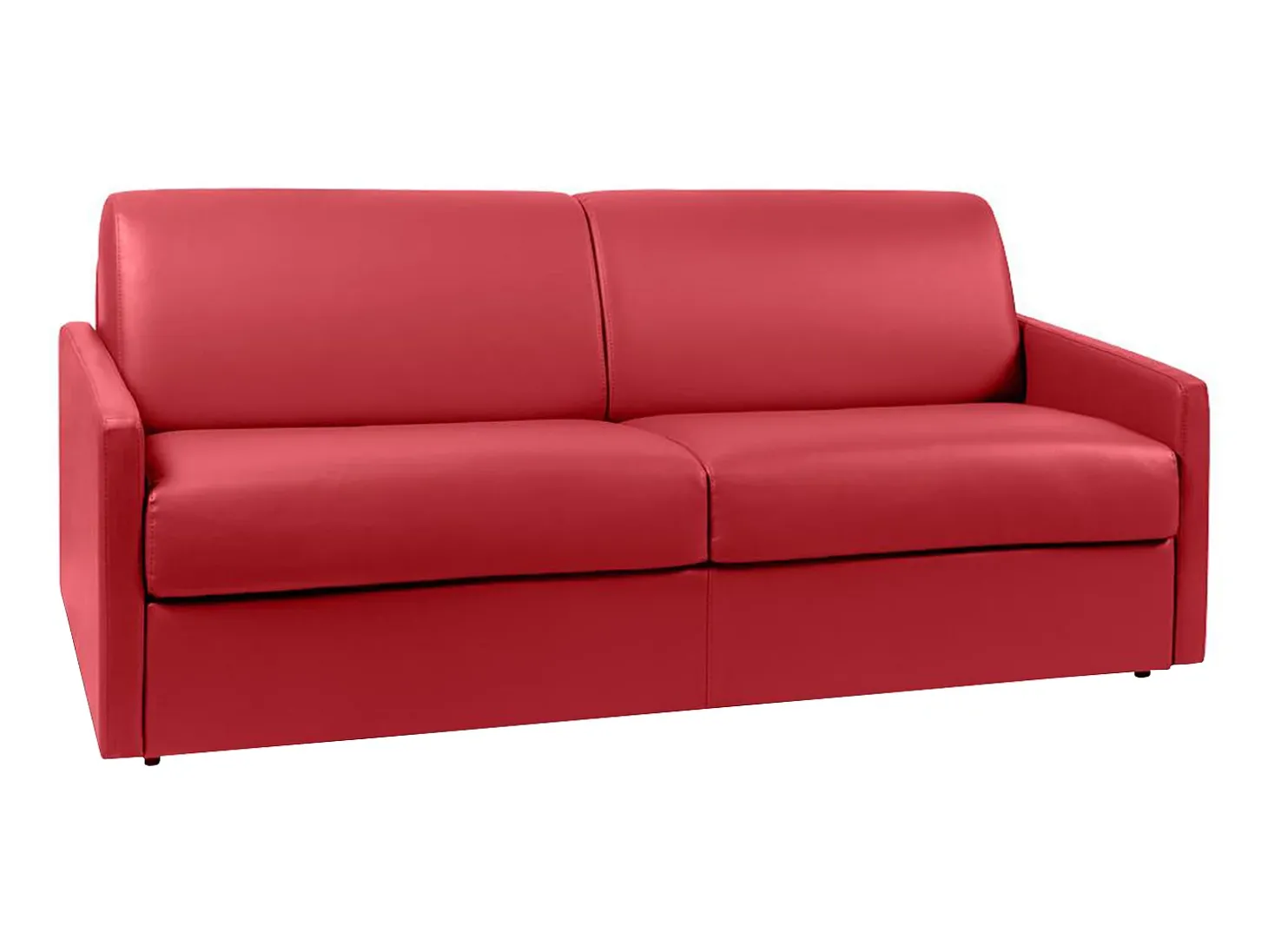 Sofá 4 lugares convertível express PU Vermelho CALIFE