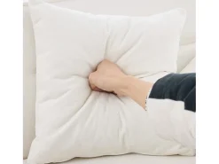 Sofá 2 lugares 167.5x73x70 cm - encosto inclinável três posições (100°–180°) - almofadas de assento macias - branco
