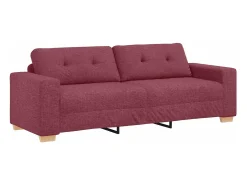 Sofá 3 pcs Vermelho Ventoso 221 x 80 x 80 cm