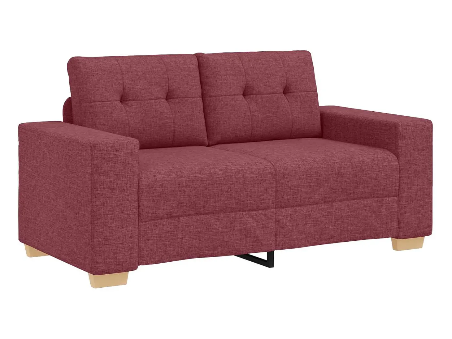 Sofá 3 pcs Vermelho Ventoso 221 x 80 x 80 cm
