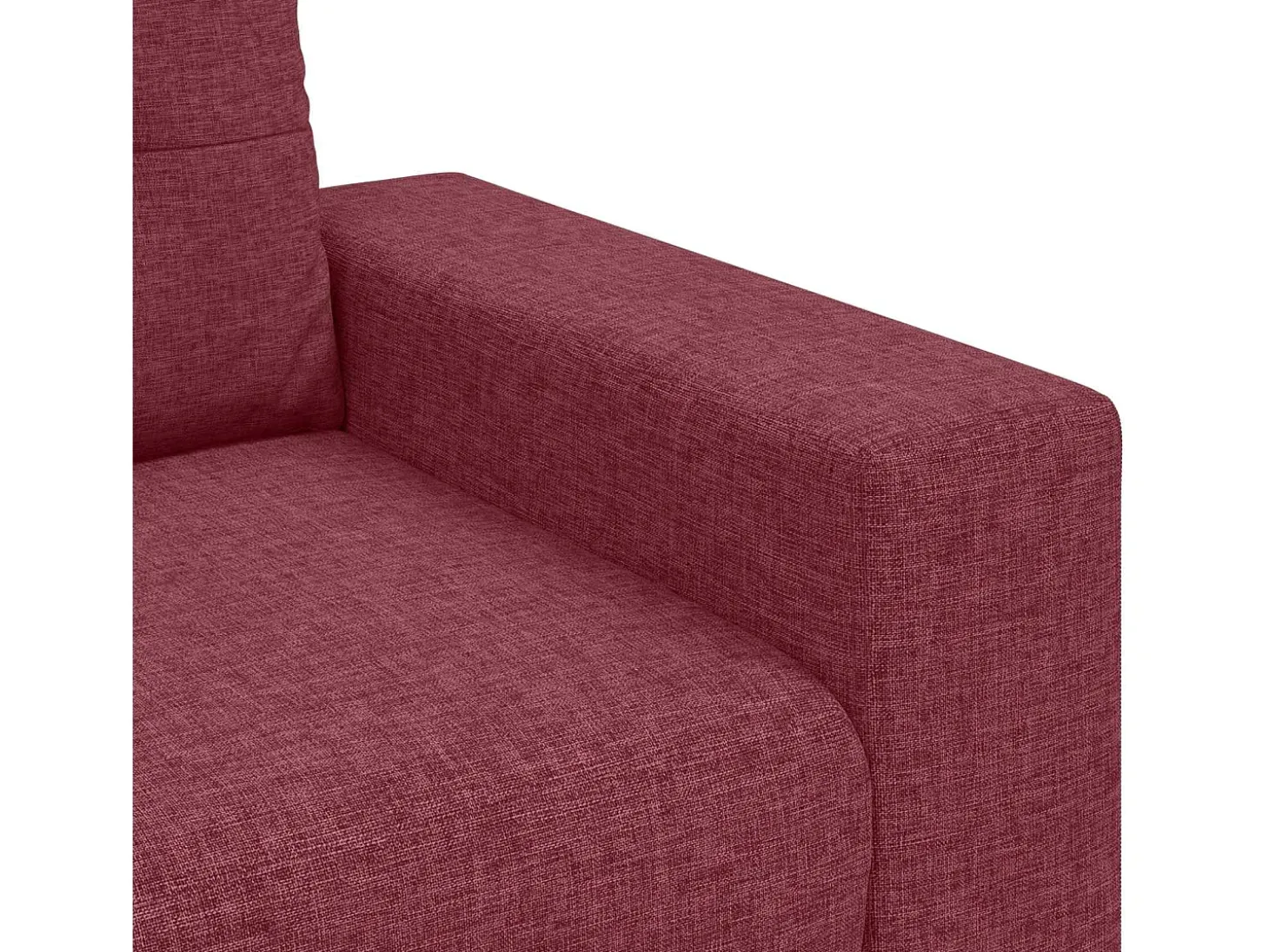 Sofá 3 pcs Vermelho Ventoso 221 x 80 x 80 cm