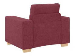 Sofá 3 pcs Vermelho Ventoso 221 x 80 x 80 cm