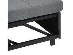 Sofá angular conversível em veludo - 3 lugares - com armazenamento, porta-copos de aço inoxidável - 205x139x87cm - Cinza