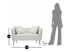 Sofá Bucareste Creme 127X74X73cm