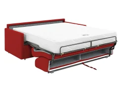Sofá cama 4 lugares colchão de 22 cm tecido cinzento CALIFE