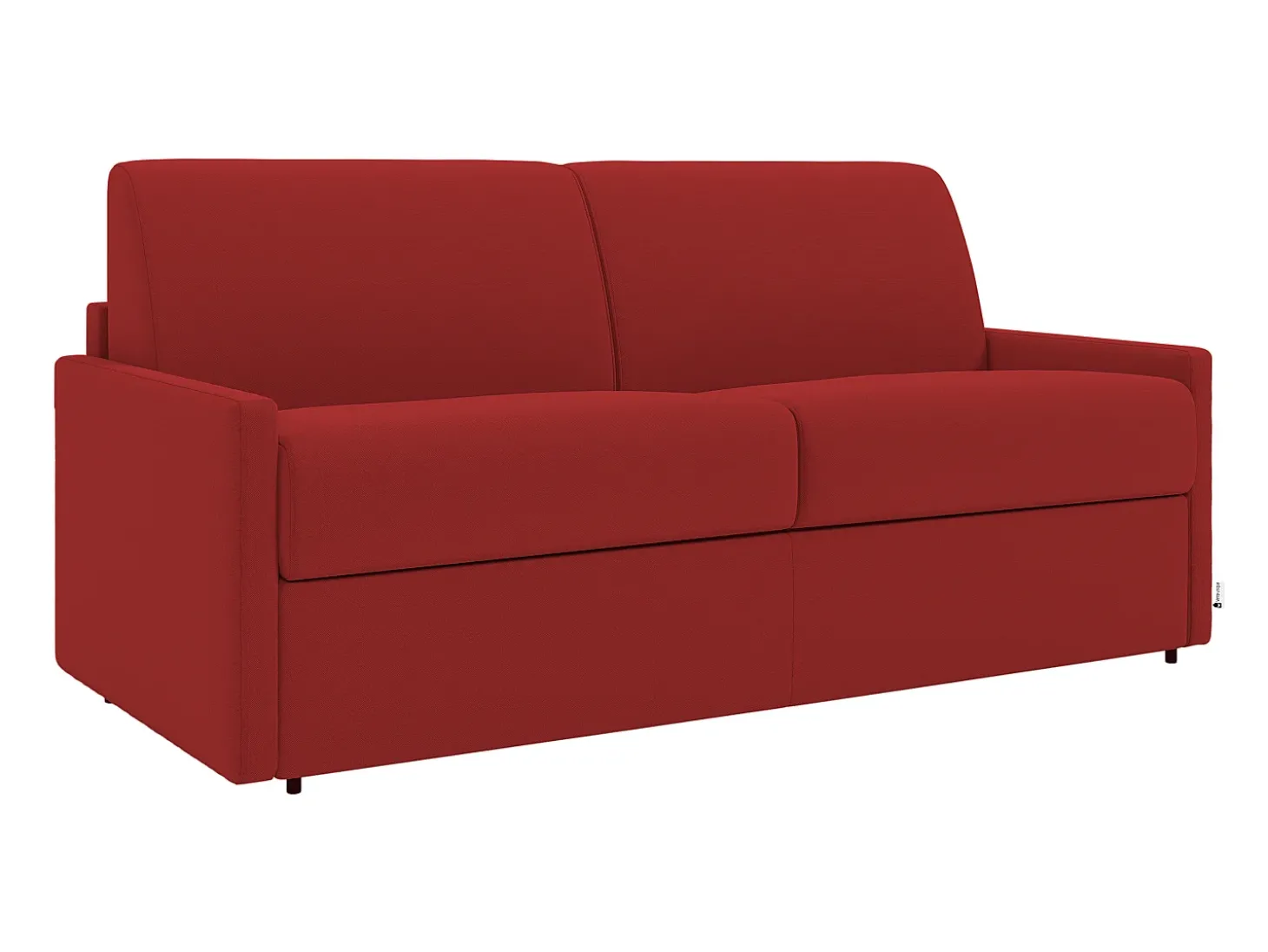 Sofá cama 4 lugares colchão de 22 cm tecido cinzento CALIFE