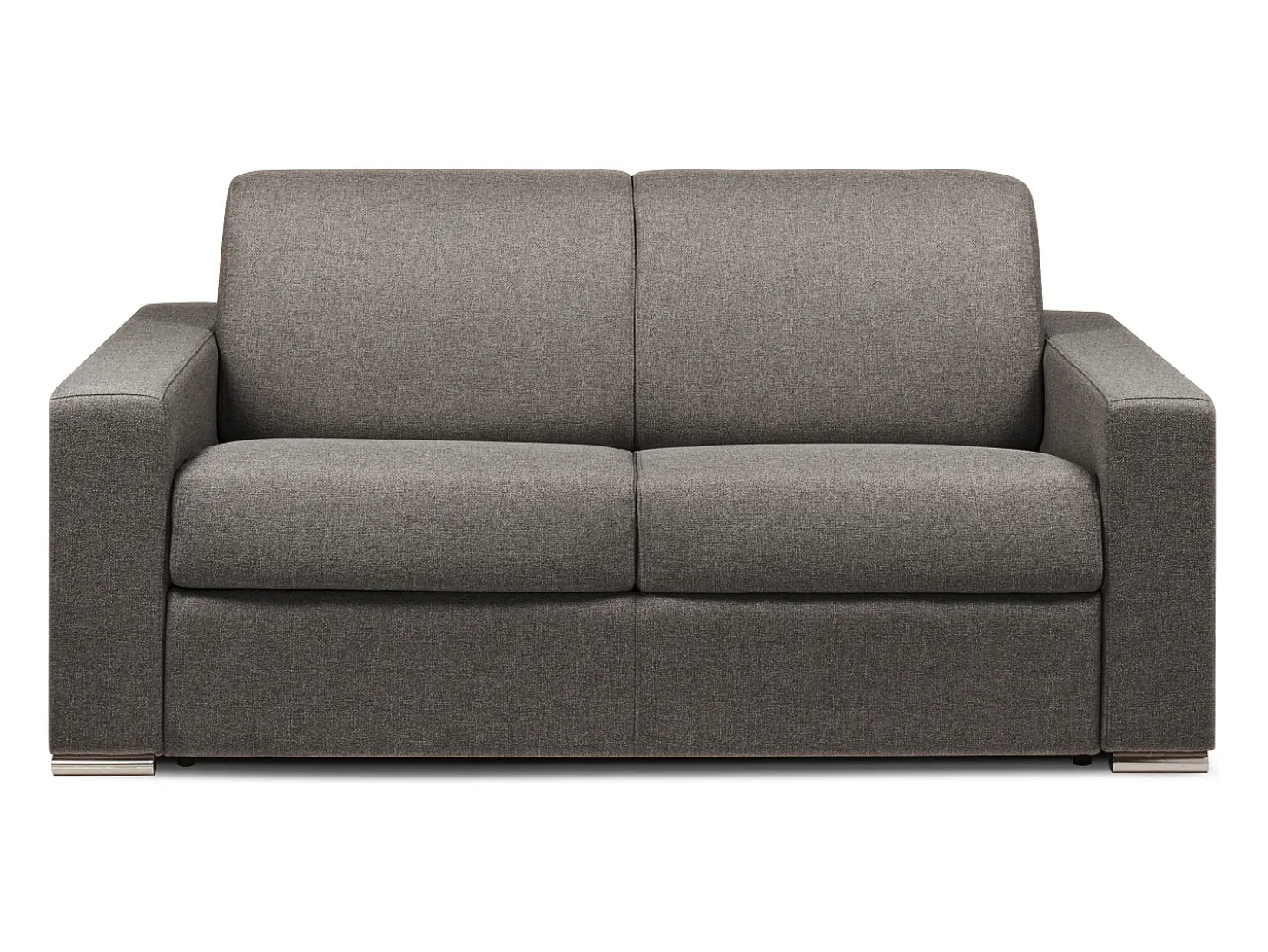 Sofá cama 3 lugares colchão de 18 cm tecido cinzento escuro CALITO